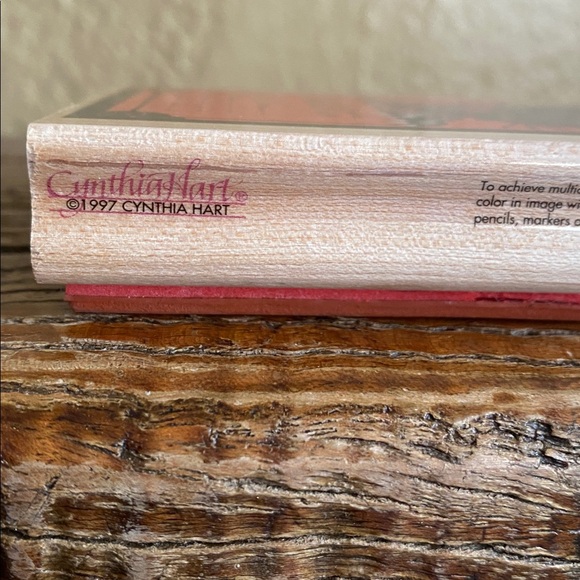 🌙🐈⬛Vintage🌙🐈⬛Halloween Party Invitation Wood Block Rubber Stamp - Picture 5 of 7